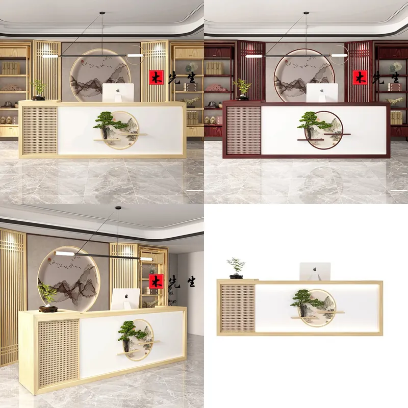 Wellness Spa With Hotel - Bancone Reception in Legno Massello Nuovo