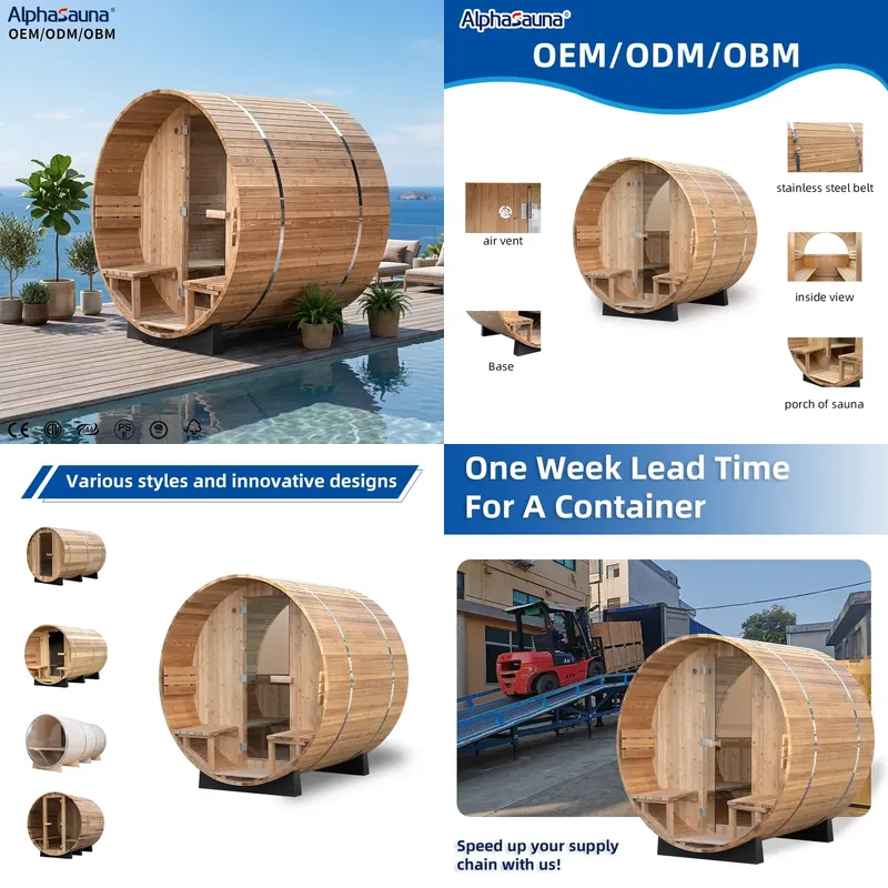 Home Spa Wellness - 【CHIMU HOME】Sauna a Botte in Legno