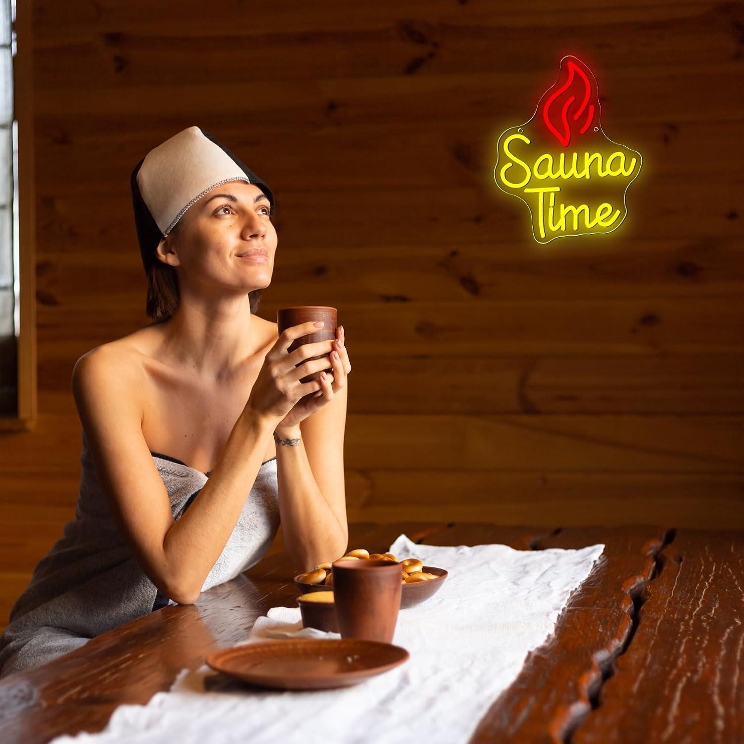 Insegna al Neon Sauna Time, Lu - Home Spa Wellness recensione e prezzo