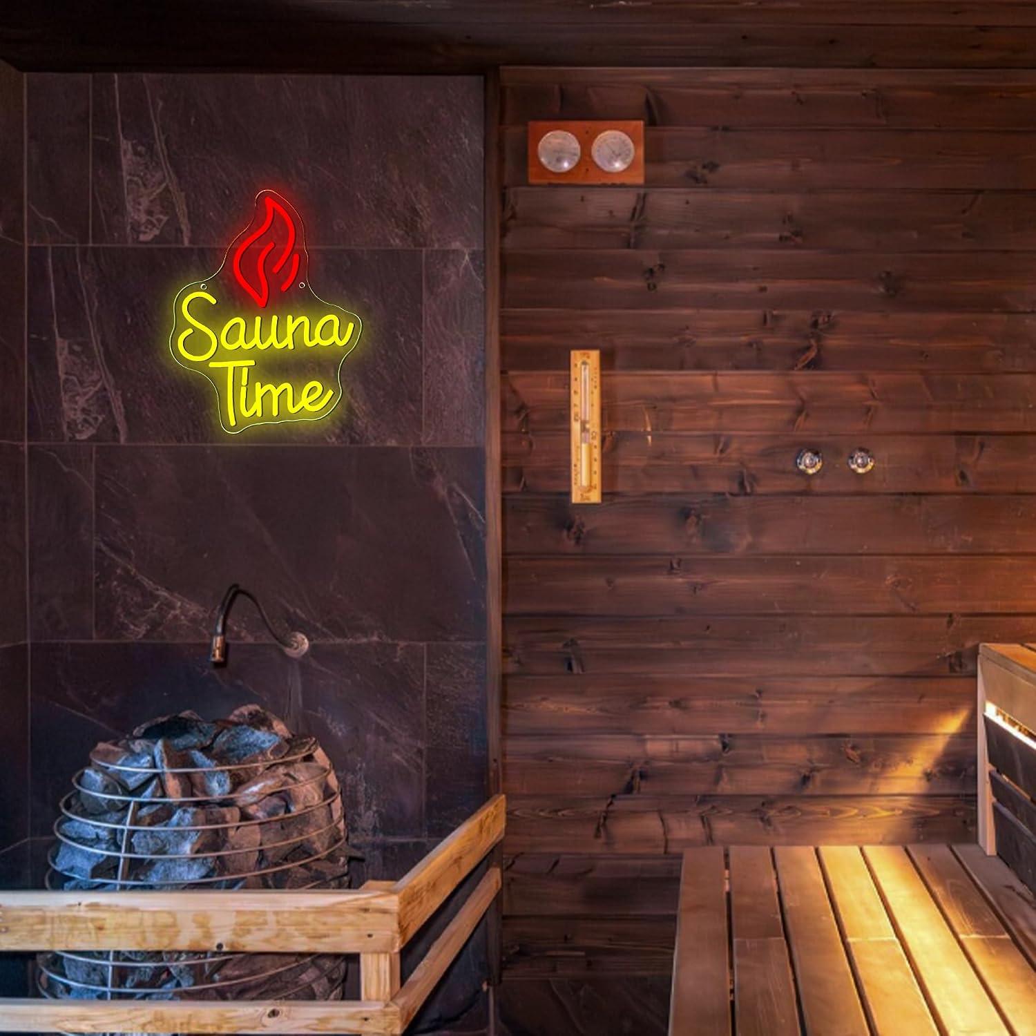 Insegna al Neon Sauna Time, Lu - Home Spa Wellness recensione e prezzo
